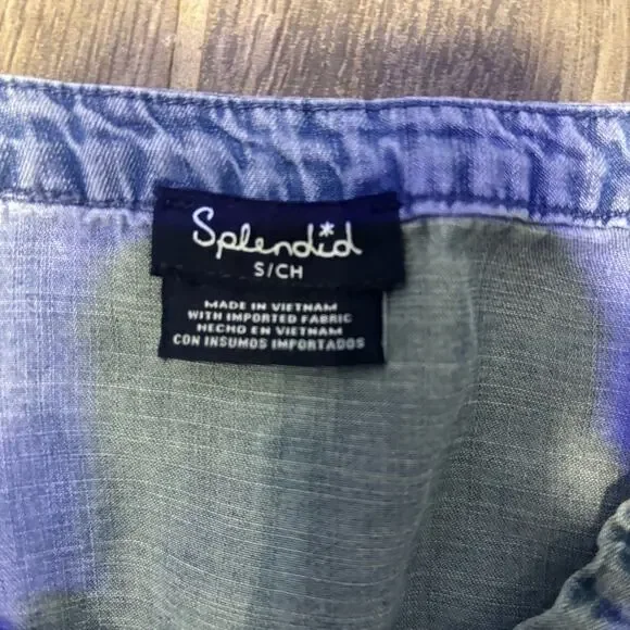 ⭐️ 3/$21 ⭐️ Splendid Women’s Indigo 3/4 Sleeve Shirt - Picture 2 of 7